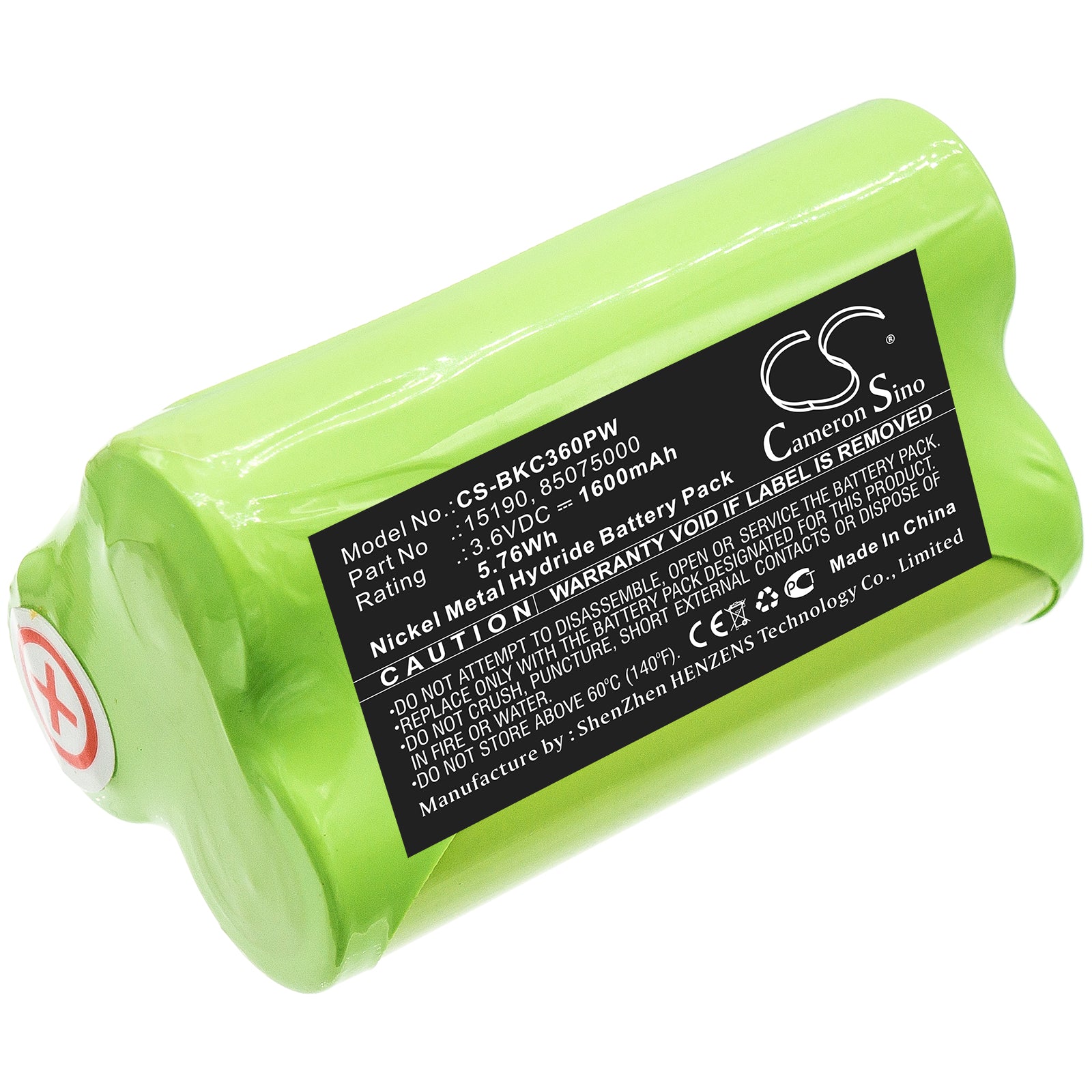 3.6V 1600mAh Ni-MH Replacement Battery Pack for Black & Decker KC360H Power Tools
