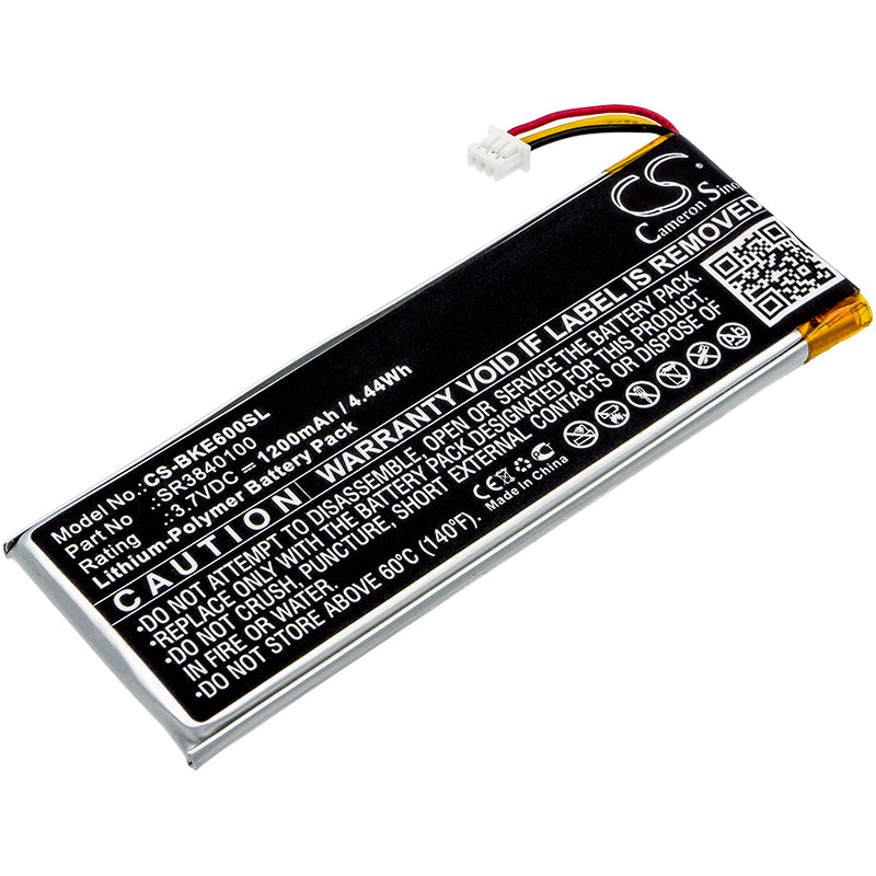 1200mAh 3.7V Li-Polymer Battery Replacement for Becker Active 6 LMU GPS Navigators - Transit 6, Professional 6
