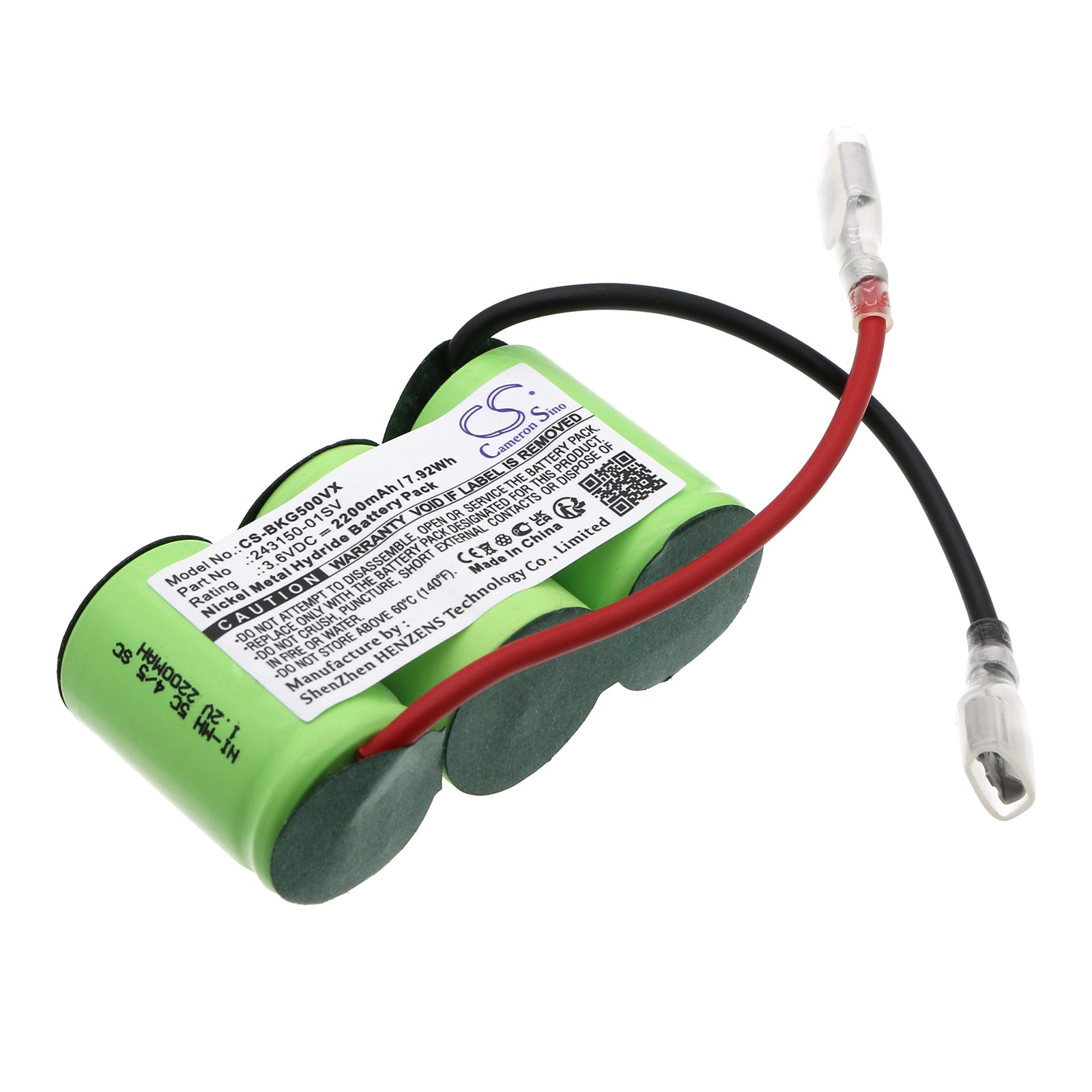 2200mAh Replacement Battery for Black & Decker GS500 Vacuum - 3.6V Ni-MH Cordless Hand Vac Power Pack
