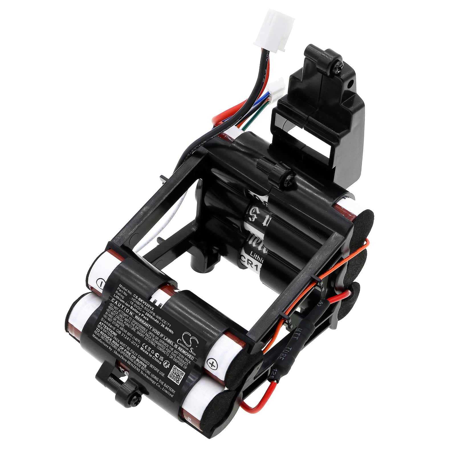 18V 2000mAh Li-ion Replacement Battery Pack for Black & Decker HSV520J01 Cordless Vacuum, 36Wh
