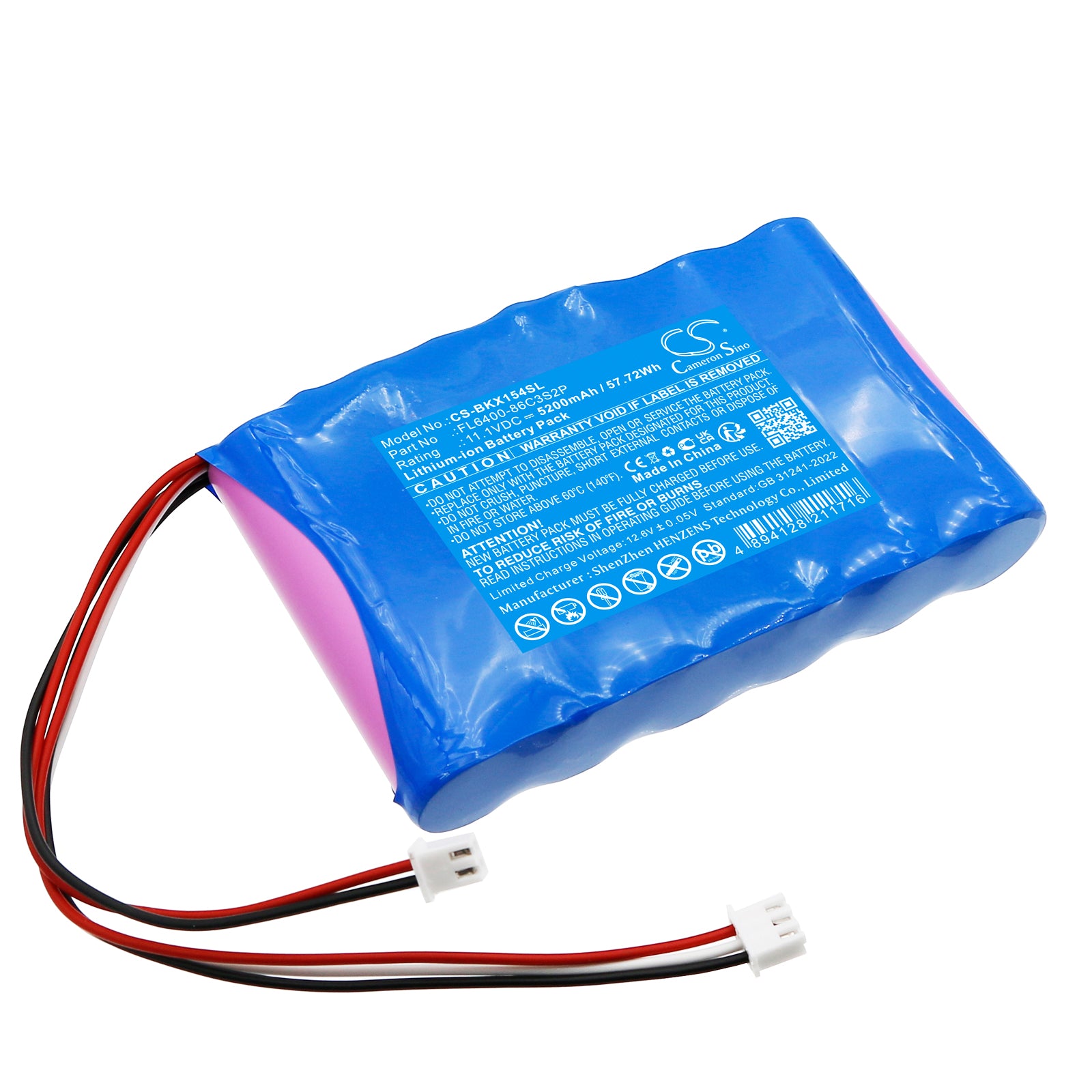 Brookstone Big Blue Party/X Speaker Replacement Battery, 5200mAh 11.1V Li-ion, Model 154544 - Extended Life, Portable Power
