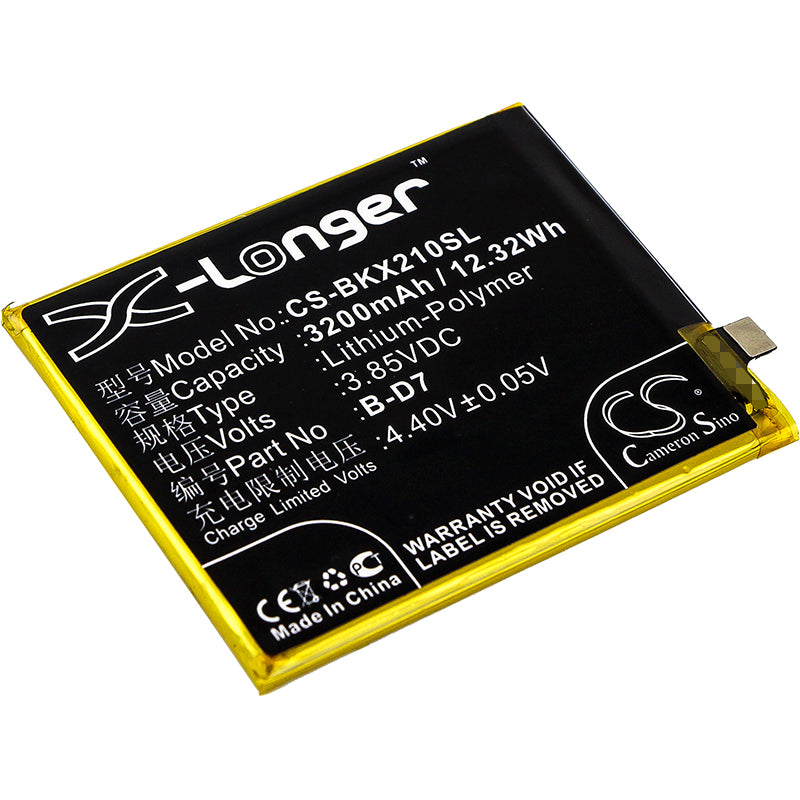 Vivo X21 Battery Replacement: 3200mAh, Compatible with X21/UD/Dual SIM/TD-LTE Models - 3.85V Li-Polymer
