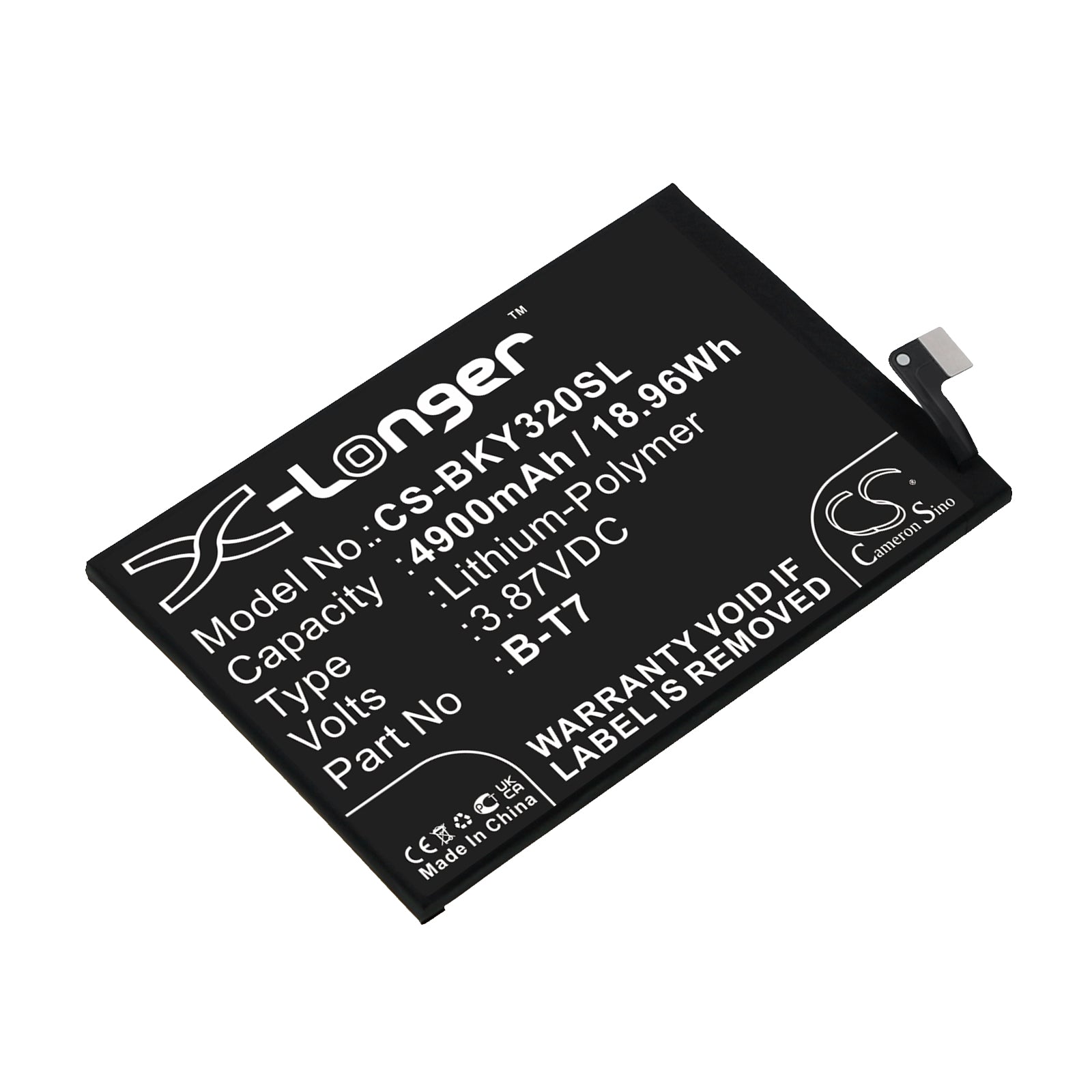 4900mAh Replacement Battery for VIVO Y32, Y21e, V2158, V2140 - B-T7 Model - 3.87V Li-Polymer - Phone Battery Replacement
