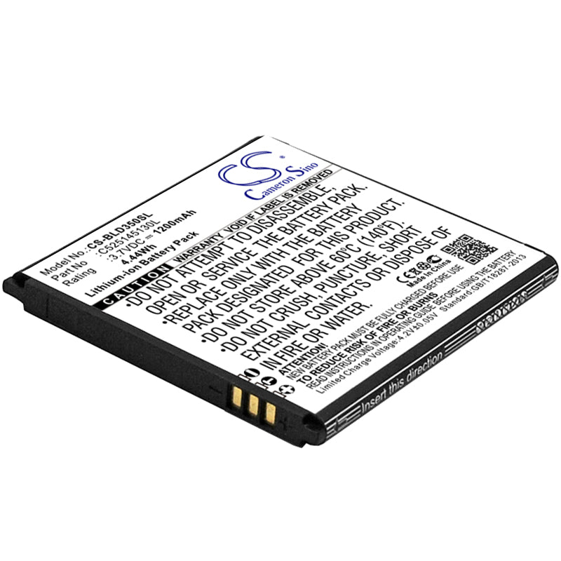 1200mAh 3.7V Li-ion Battery - Replacement for BLU Neo 3.5, Dash 4.0, Advance 4.0L Smartphones
