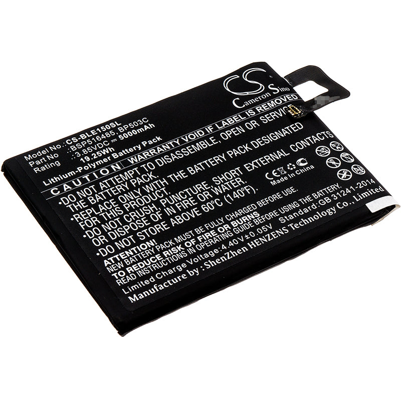 5000mAh 3.85V Li-Polymer Replacement Battery for BLU Energy X Plus 2 E150 E150Q - Models BSP516485, BP503C
