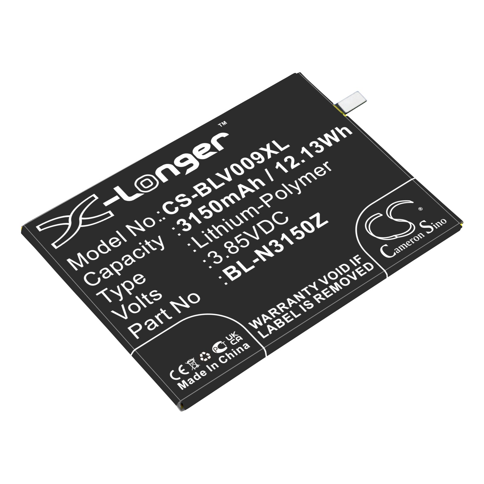 3150mAh Replacement Battery for BLU Vivo XL2/Vivo 5R & GIONEE S6s - 3.85V Li-Polymer Cell Phone Battery
