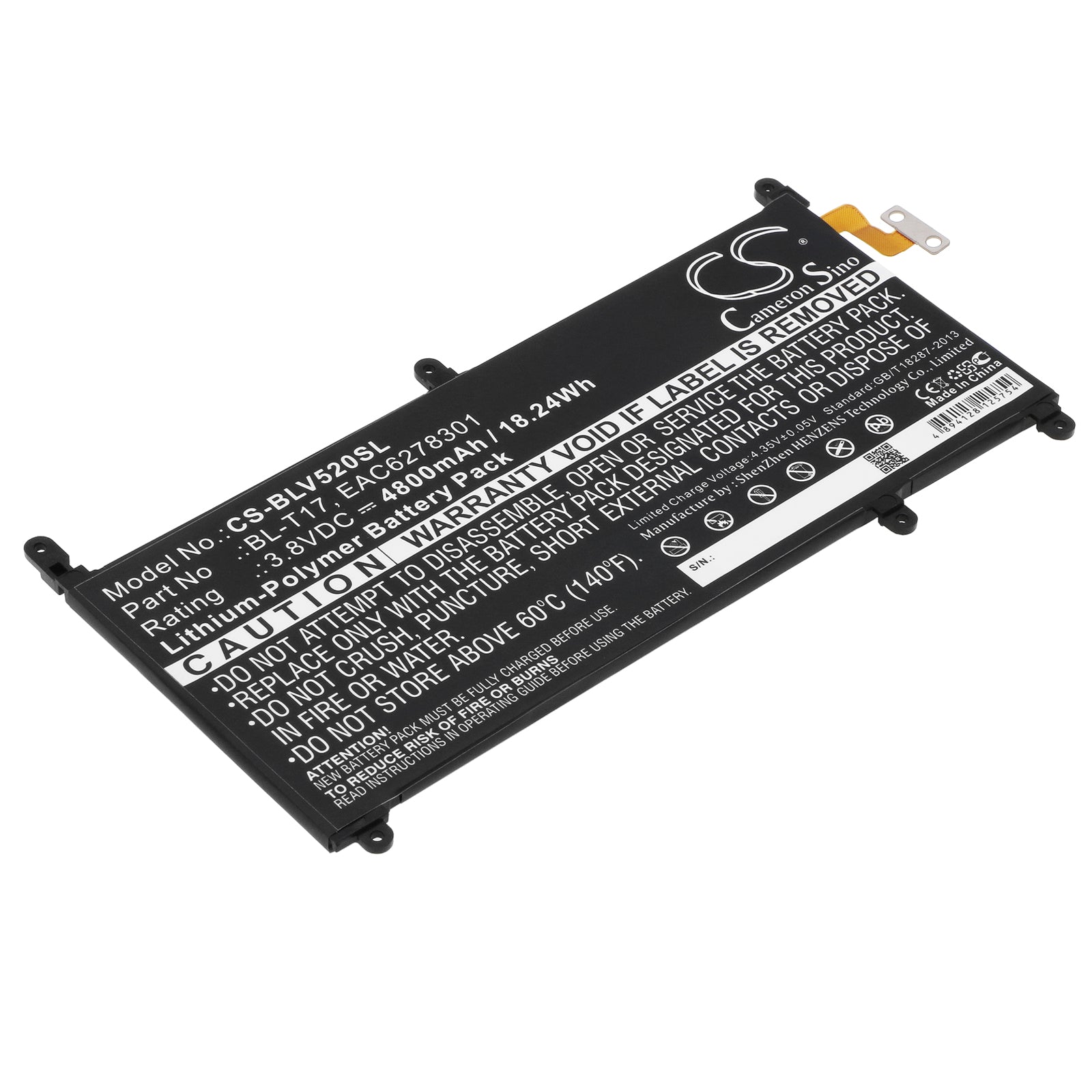 4800mAh Replacement Battery for LG G Pad X 8.3 VK815 & G Pad III 8.0 Tablet - 3.8V Li-Polymer

