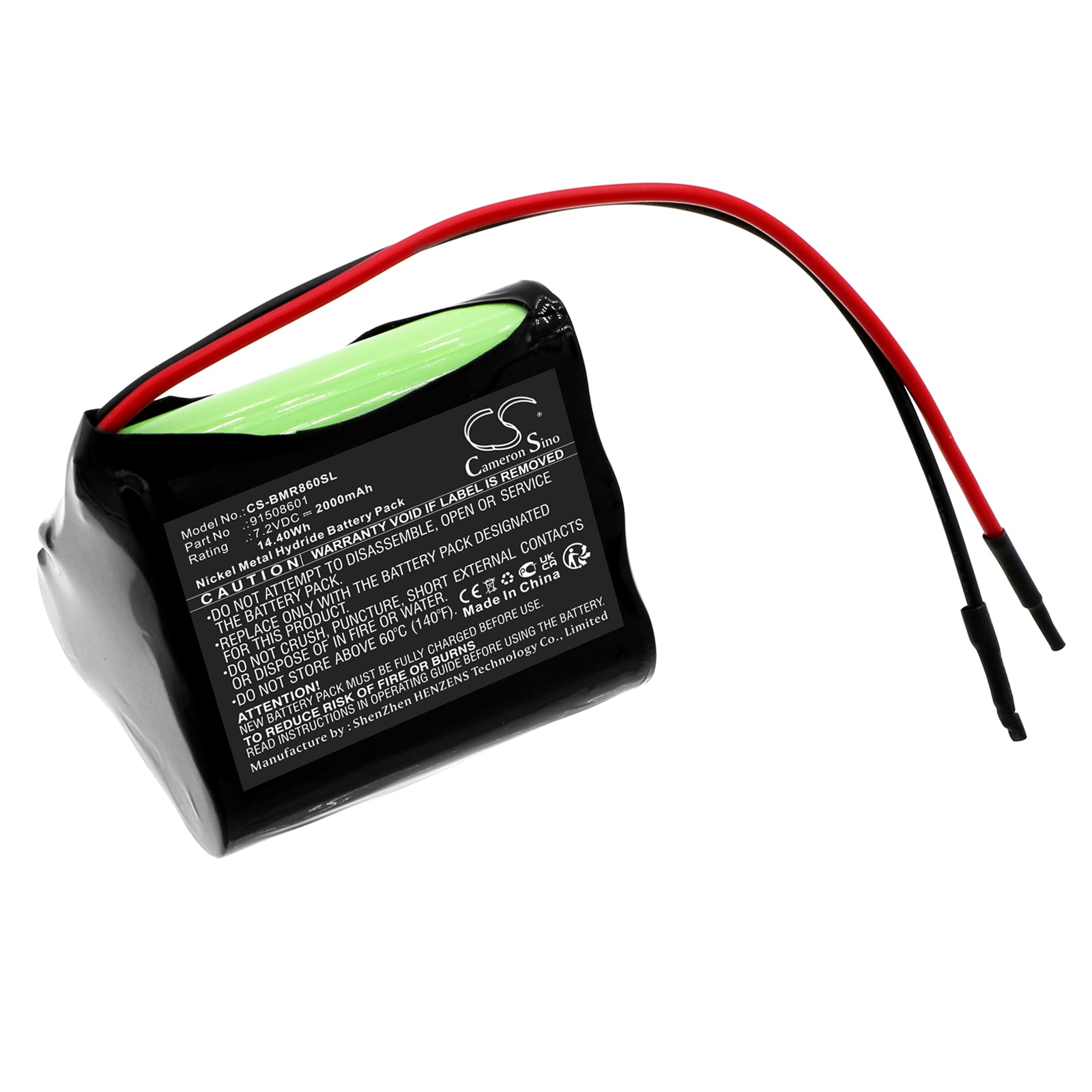 2000mAh 7.2V Replacement Battery for BAMO IER MUDline TGSEquipment Survey, 50.9x40x39mm
