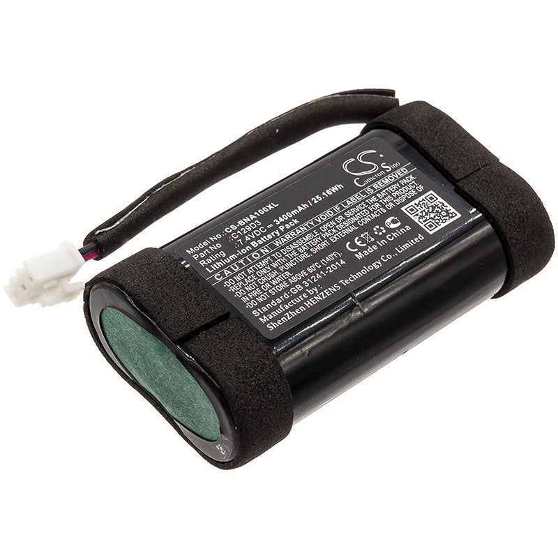 3400mAh 7.4V Li-ion Battery - Replacement for Bang & Olufsen BeoPlay A1 Speaker Upgrade
