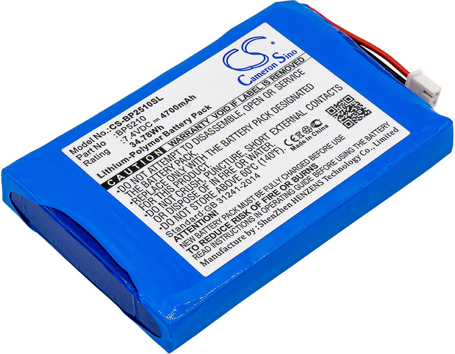7.4V 4700mAh Li-Polymer Replacement Battery for BK Precision 2510, 2512 Oscilloscopes & BP5210
