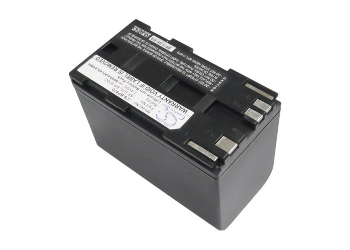 7.4V 6600mAh Li-ion Replacement Battery for Canon ES-8000V, V50Hi, FV500, ES-7000es, UC-X50 Camcorders
