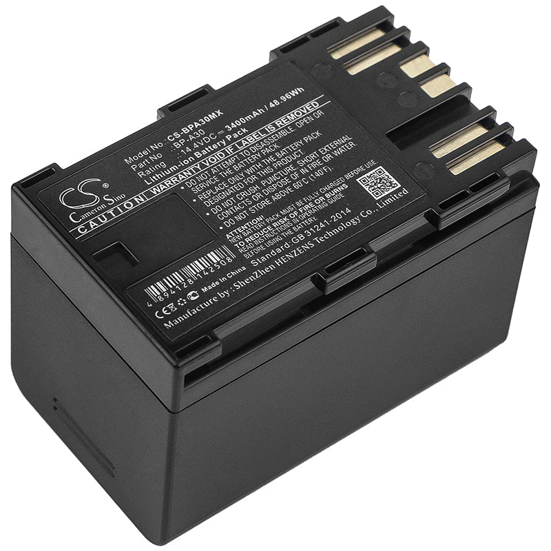 49Wh 3400mAh Battery for Canon EOS C200, C300 Mark II, XF705 - BP-A30 & CA-CP200L Compatible
