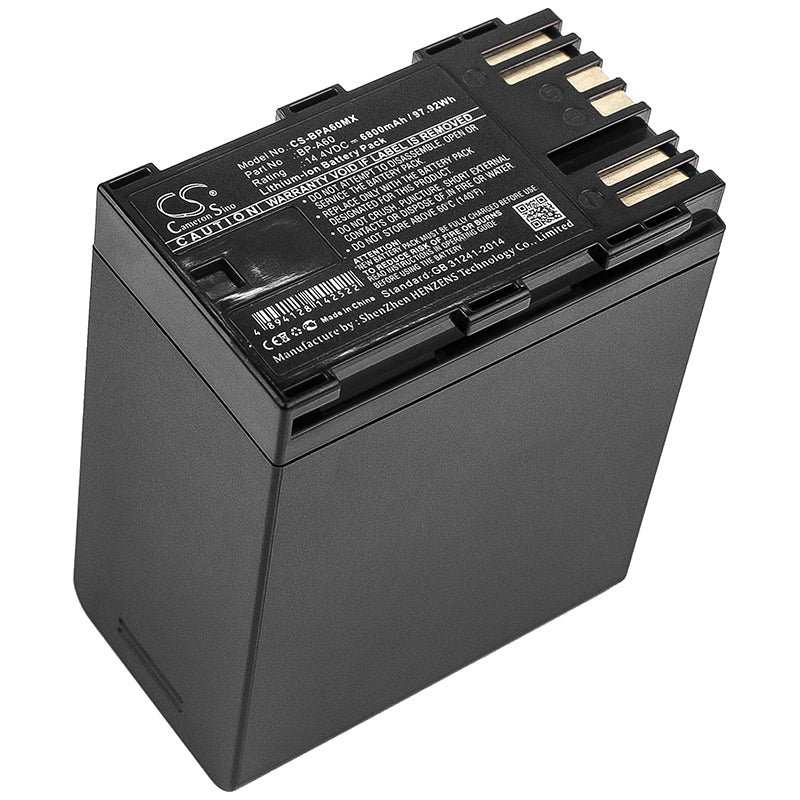 98Wh Battery for Canon EOS C200/C300 II & XF705 - BP-A60 Replacement, 6800mAh, 14.4V Li-ion Power, Camera/Camcorder

