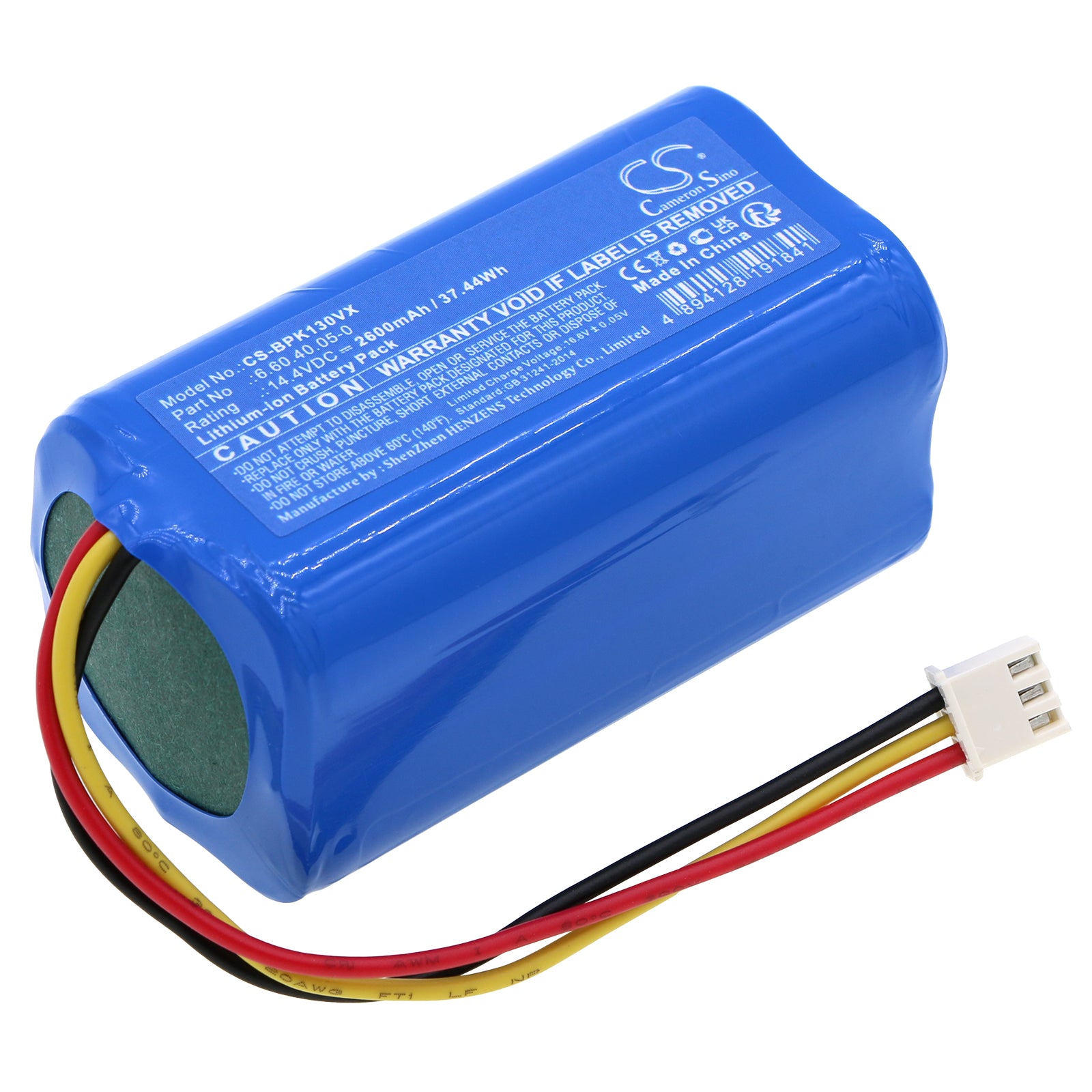 2600mAh Battery for AENO RC3S & Blaupunkt Bluebot - 14.4V Li-ion Vacuum Replacement, Evolveo RoboTrex H9 Compatible
