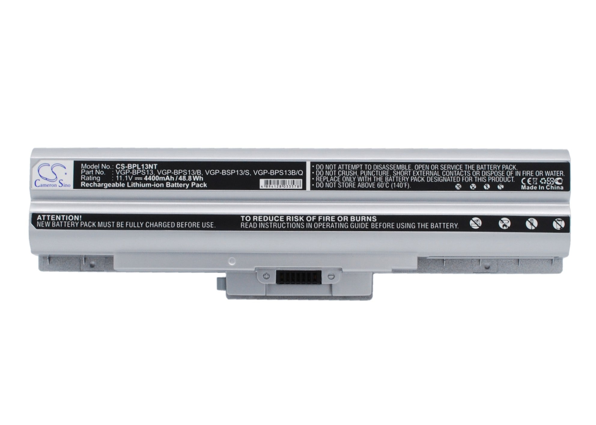 4400mAh Li-ion Laptop Battery Replacement for Sony VAIO VGN-AW & VGN-CS Series, 11.1V, High Capacity
