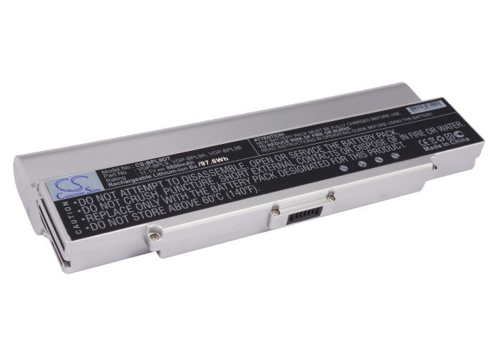 8800mAh Laptop Battery for Sony VAIO VGN-AR & CR Series - 11.1V Li-ion Replacement - VGP-BPL9 Compatible
