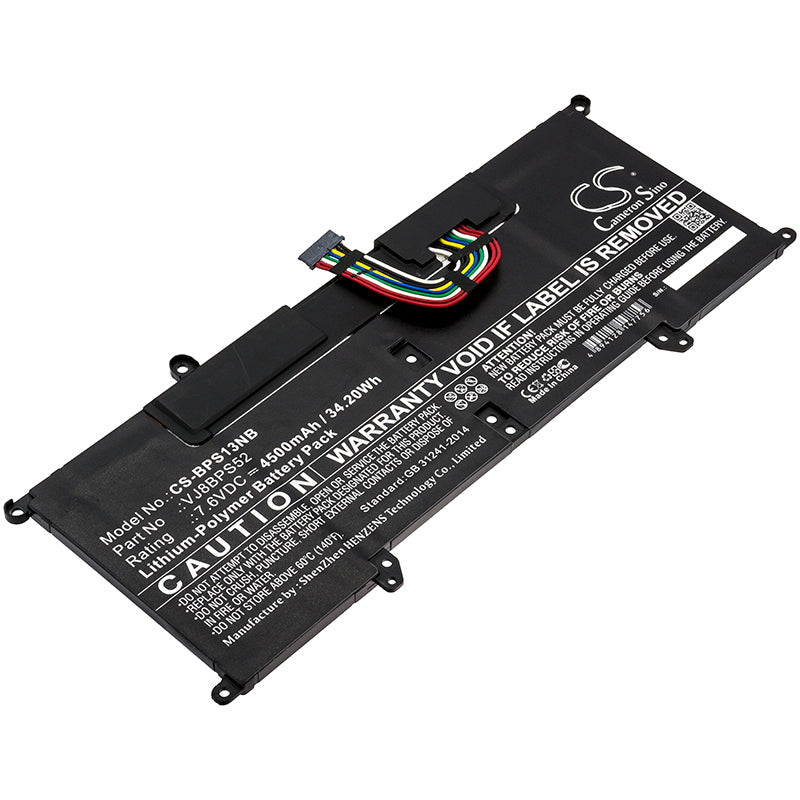 4500mAh 7.6V Laptop Battery for Sony VAIO S11, S13, SX14 Series - 34.2Wh Li-Polymer Replacement 
