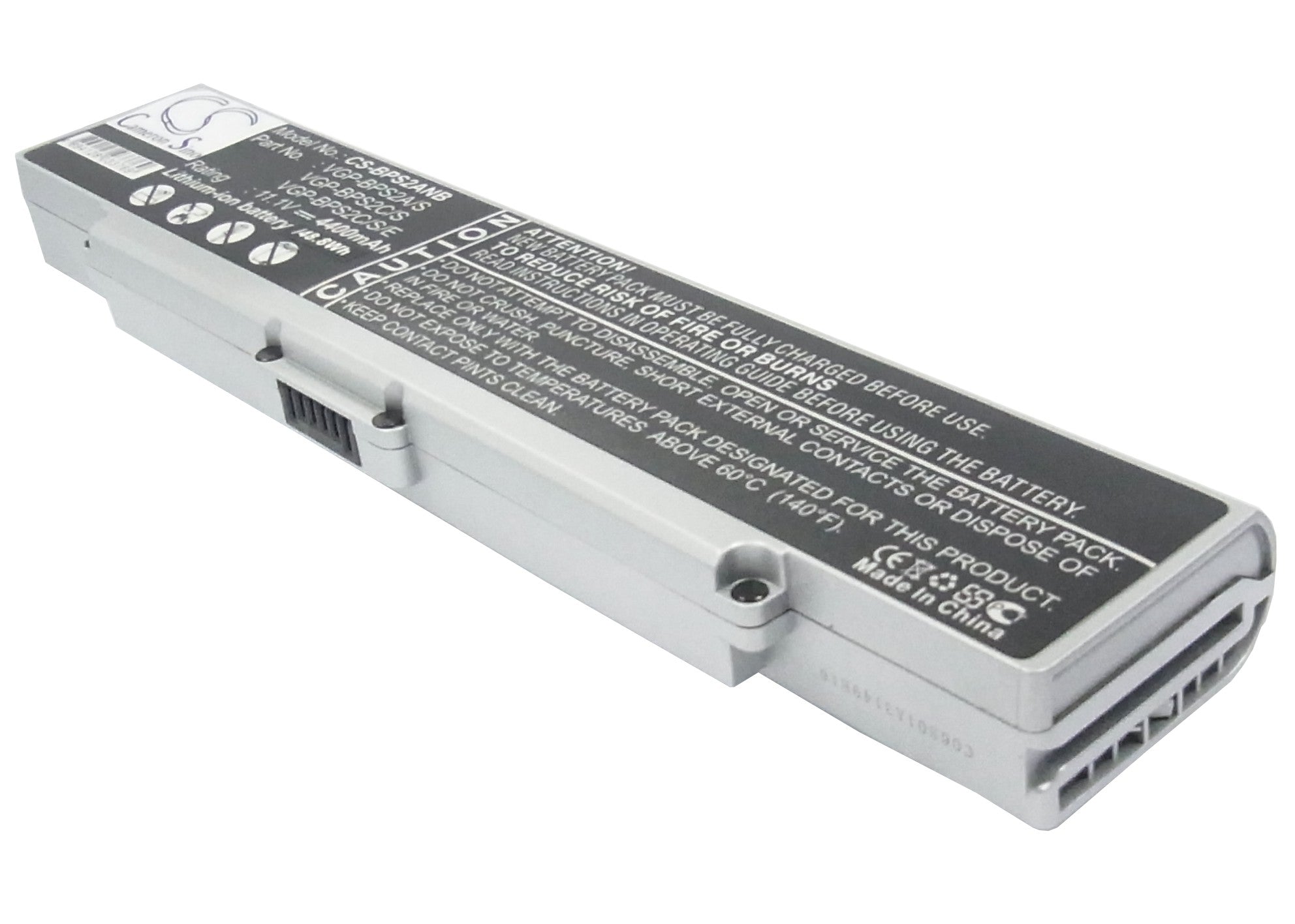 Sony VAIO Laptop Battery: 11.1V 4400mAh - VGC-LA38G, VGN-C Series, VGP-BPS2A/S - Li-ion Replacement

