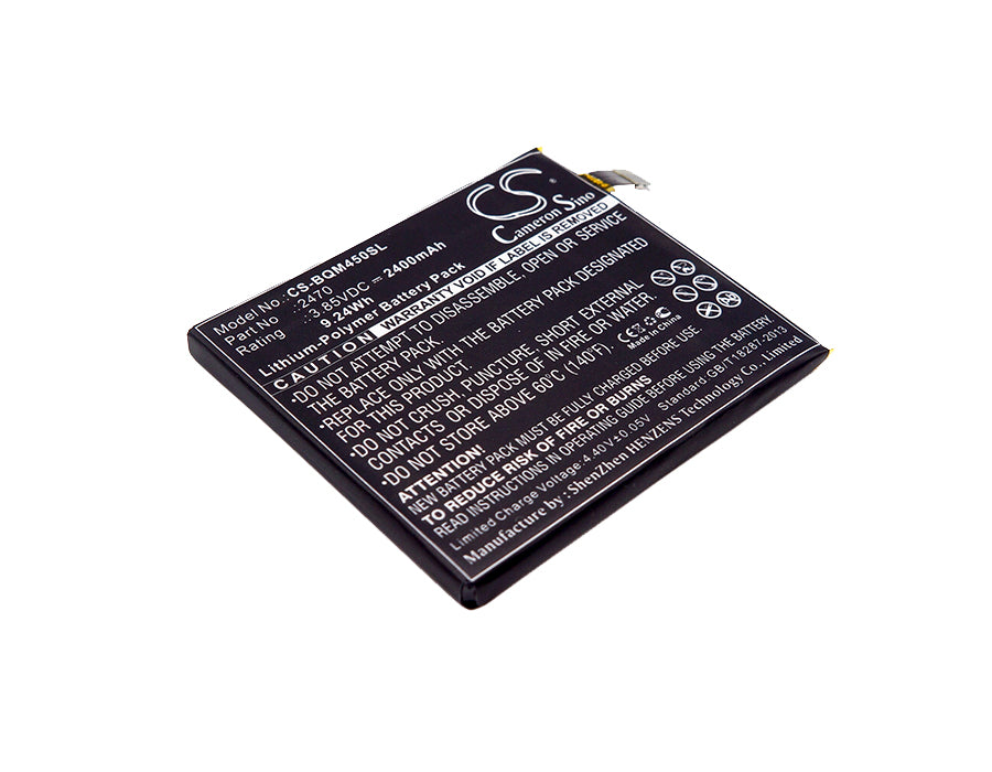 2400mAh Replacement Battery for BQ Aquaris A4.5 & M4.5 Series Smartphones - 3.85V Li-Polymer Rechargeable Battery
