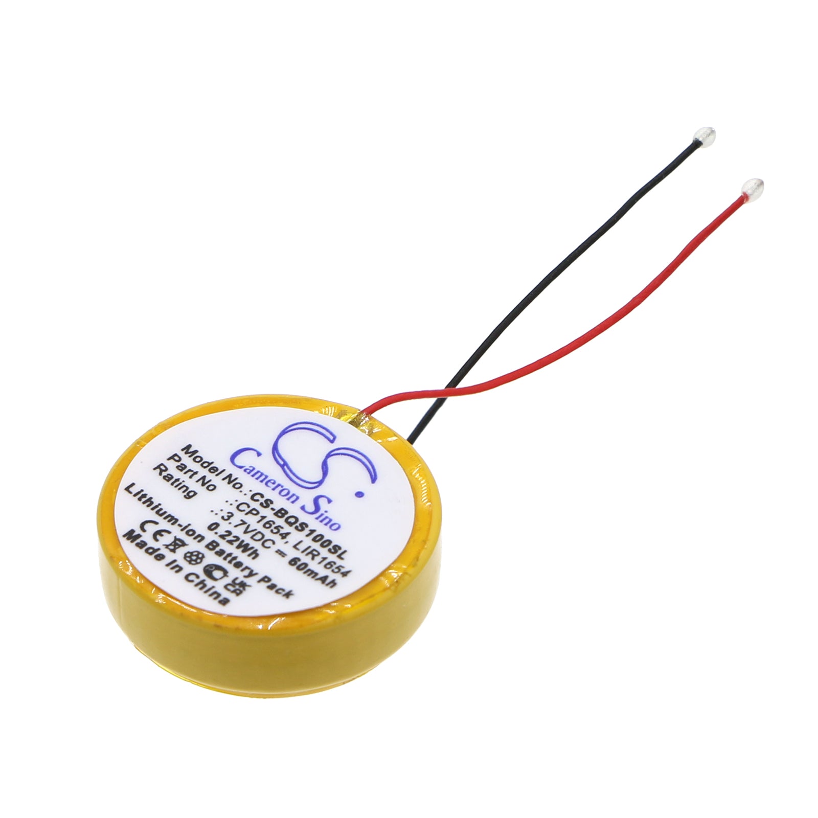 60mAh Battery Replacement for Bose SoundSport/Pulse Headphones, 3.7V Li-ion, CP1654/LIR1654
