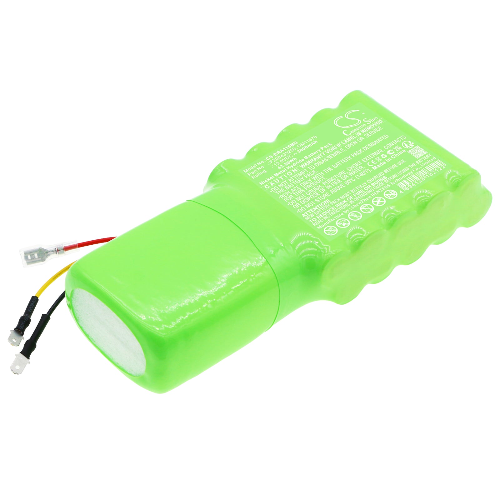 12V 3600mAh Ni-MH Replacement Battery for B.Braun Outlook Infusion Pumps - 100ES, 200ES, 300ES, 400ES Series
