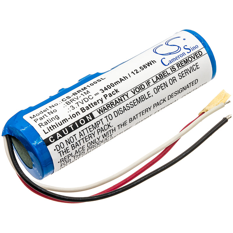 3400mAh Replacement Battery for Braven BRV-1M Bluetooth Speaker - 3.7V 12.58Wh Li-ion Rechargeable Pack
