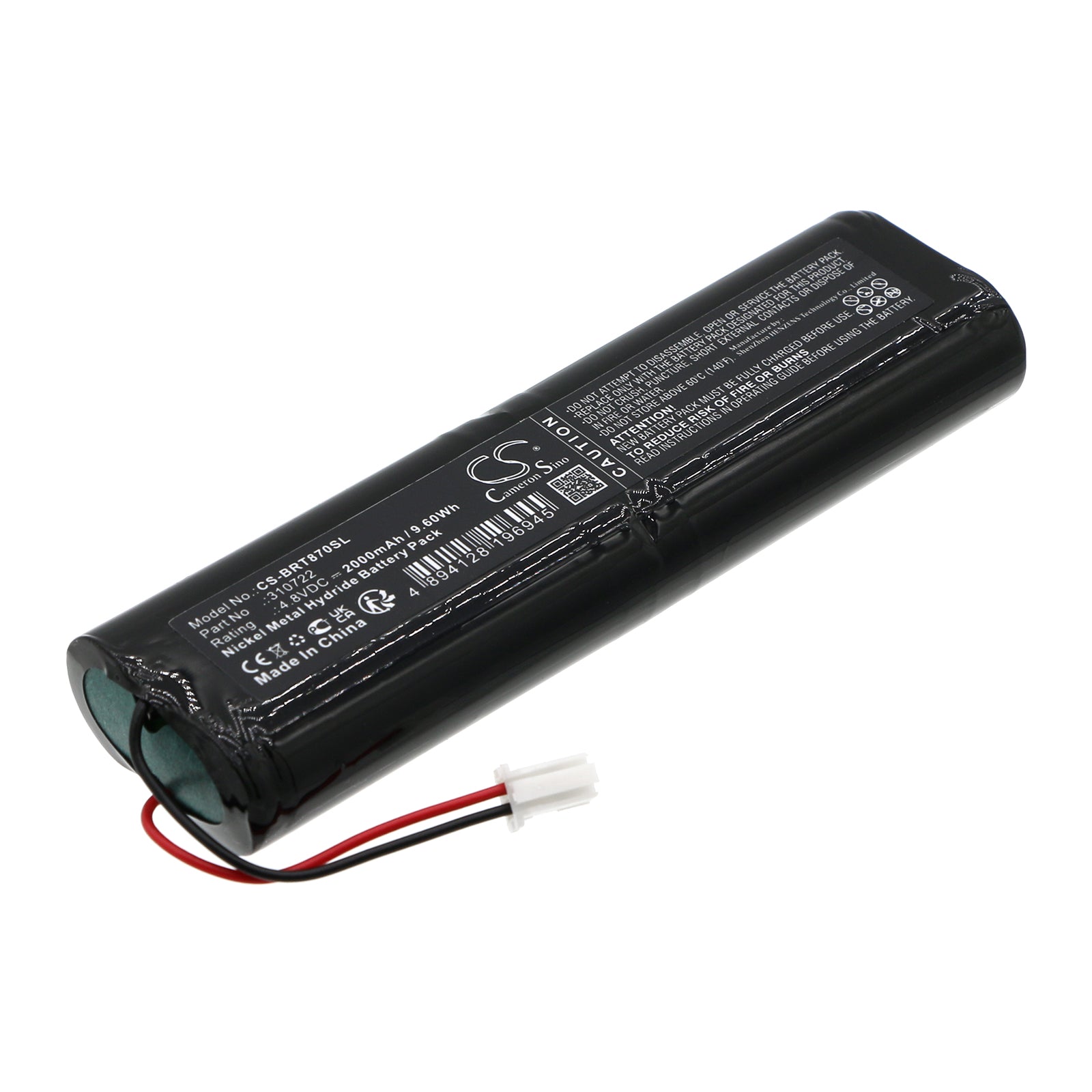 2000mAh Replacement Battery for Bartec Benke 6728-70 Serie C - 4.8V Ni-MH - Survey & Testing Equipment
