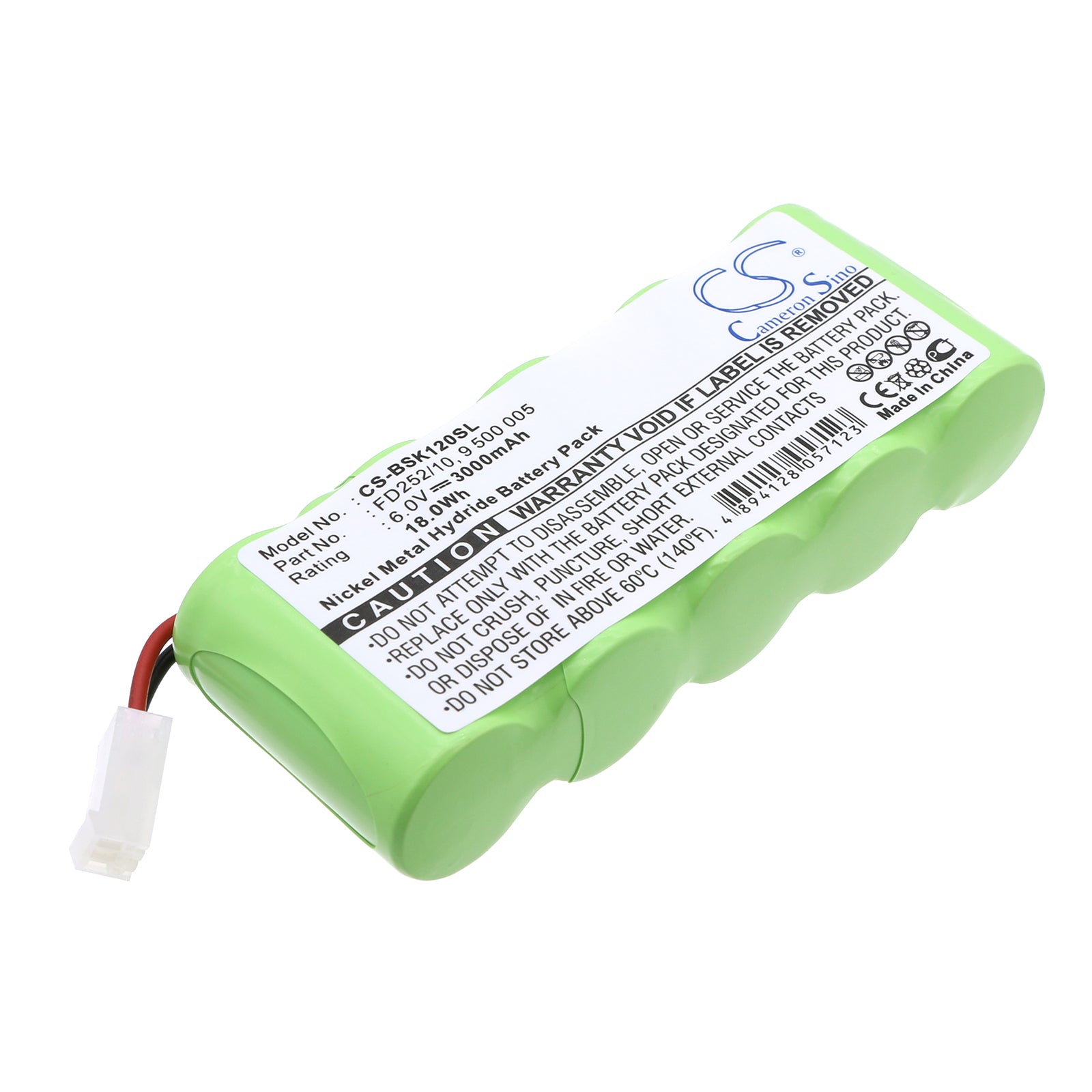 6V 3000mAh Ni-MH Battery for Somfy Shades & Blinds: K8, K10, D14, Rollfix - FD252/10 Replacement
