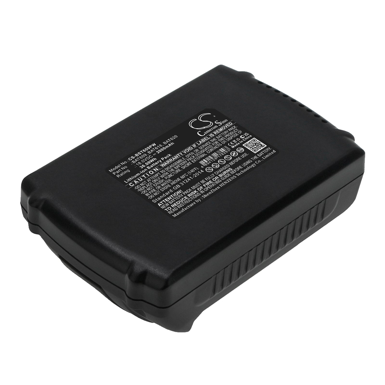 2000mAh Li-ion Replacement Battery for Bosch 18V Cordless Tools - GWS, GSR, GSB, GSA Series
