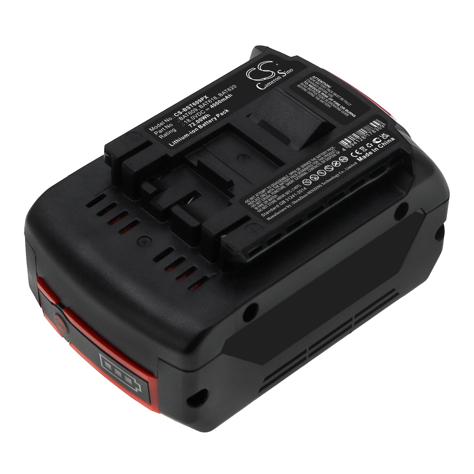 4000mAh 18V Li-ion Replacement Battery for Bosch 18V Power Tools - GWS, GSR, GSB, GSA Series

