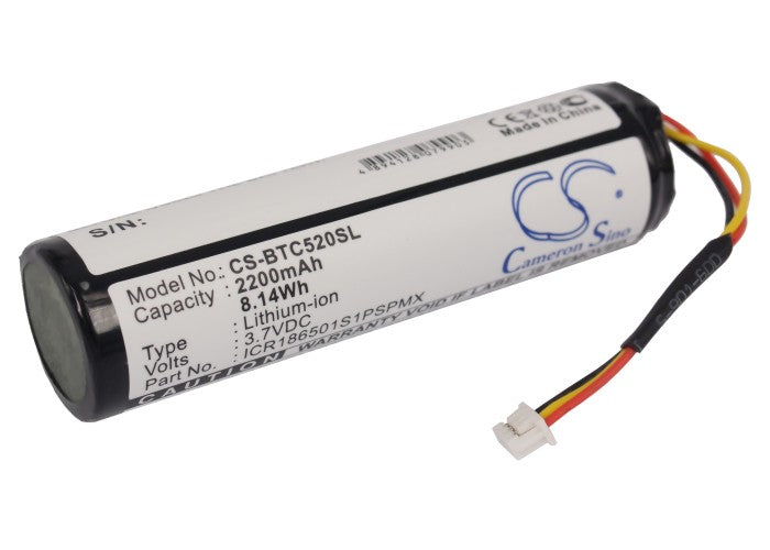 2200mAh Replacement Battery for Blaupunkt Lucca 5.2 Travelpilot GPS - 3.7V Li-ion, 67.59x18.54mm
