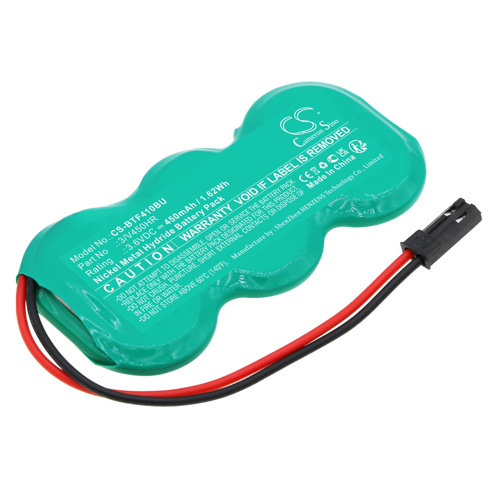 450mAh CMOS Backup Battery for Brother Fax4100e Fax Machine - 3.6V Ni-MH, 73x35.5x6.5mm Replacement
