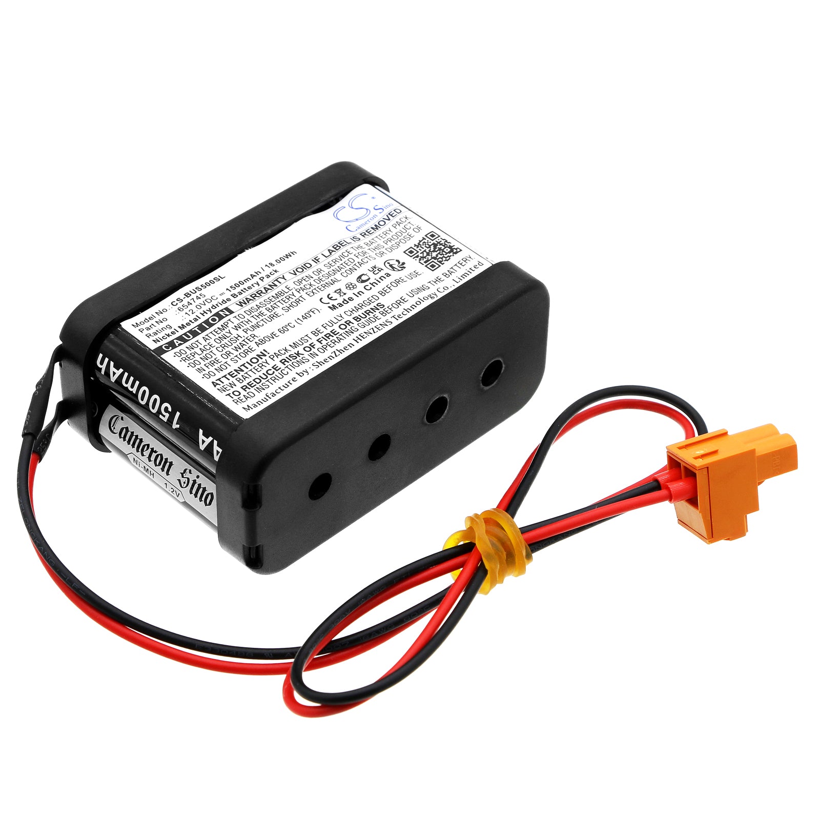1500mAh 12V Ni-MH Replacement Battery for Besam PSMB-5 Door Lock, 654745, 120589 - 73.53x30.80x51.00mm
