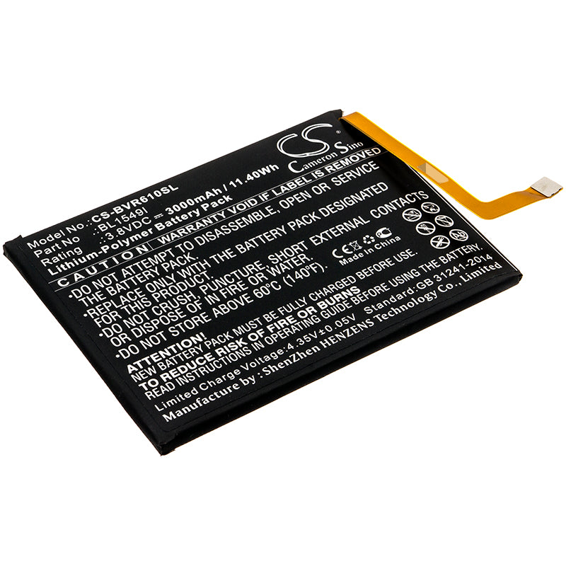 Blackview R6 Smartphone Replacement Battery - 3000mAh Li-Polymer Battery, 3.8V, 80.10x61.36x3.76mm
