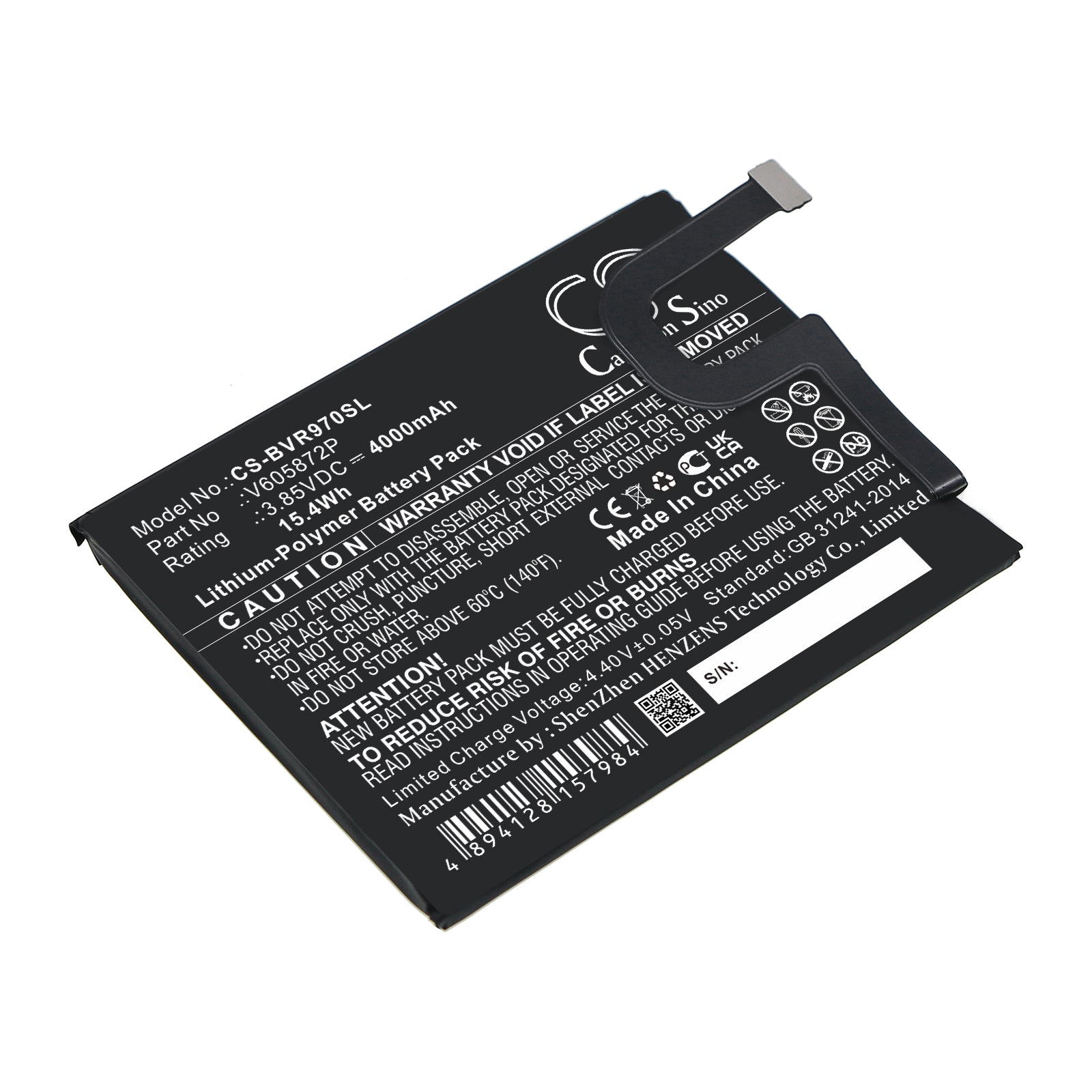 Blackview BV9700 Pro Replacement Battery - 4000mAh Li-Polymer 3.85V V605872P - Smartphone Battery
