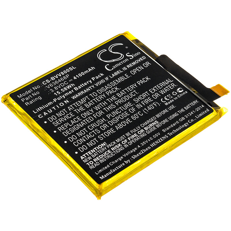 4100mAh Replacement Battery for Blackview BV8000 Rugged Smartphone - Durable Li-Polymer, 67.8x62.9x6mm
