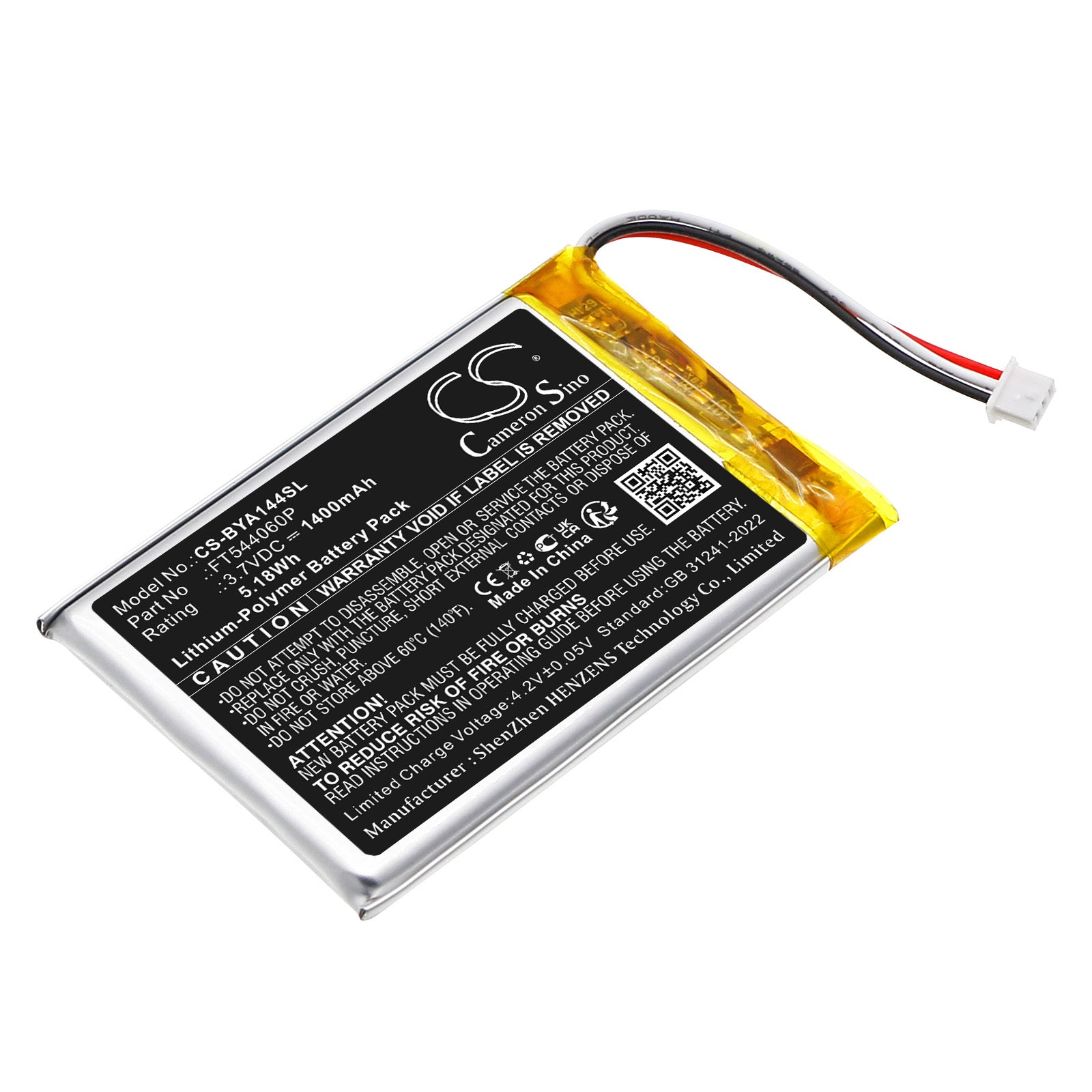 Babymoov YOO-moov Baby Monitor Battery Replacement: 1400mAh, 3.7V Li-Polymer - YOO-feel & YOO-travel Compatible
