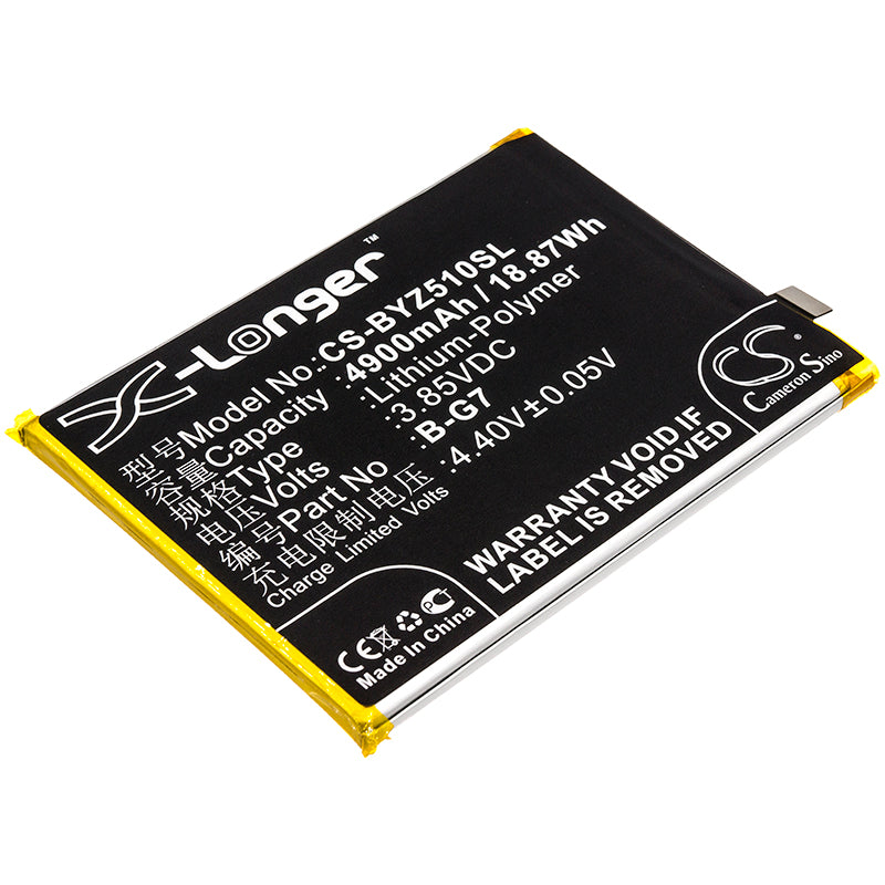 4900mAh Replacement Battery for VIVO Z5x - B-G7 (V1911A, V1919A), All Editions, 3.85V
