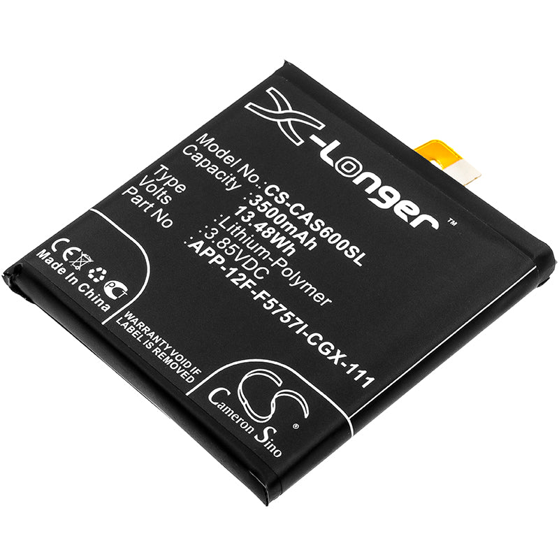 3500mAh Replacement Battery for CAT S60 Smartphone - 3.85V Li-Polymer Battery - APP-12F-F5757I-CGX-111
