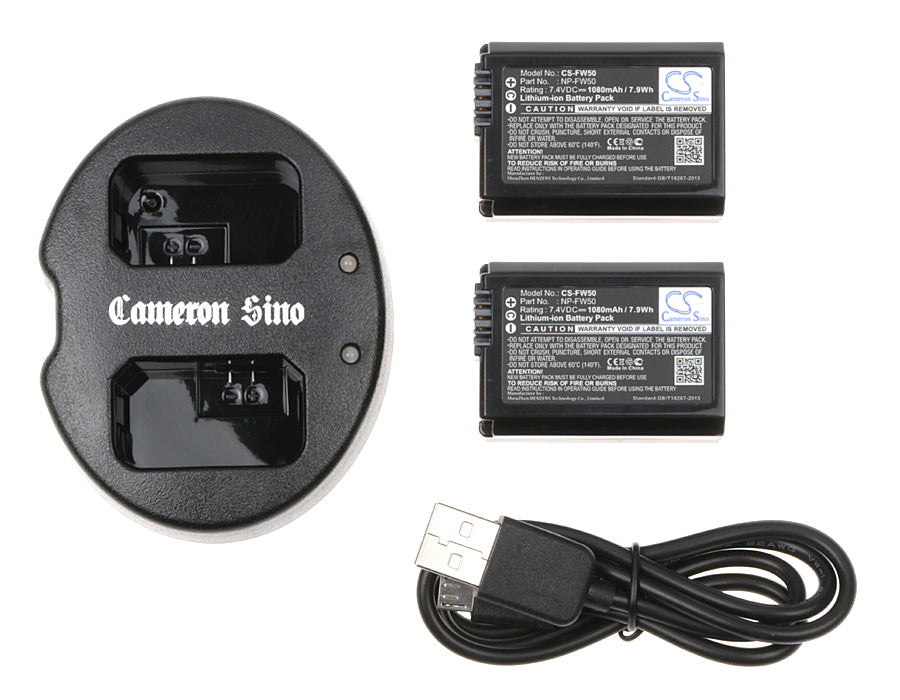 Sony Alpha/NEX Camera Cosmetic Mirror - 100V NP-FW50 Battery Adapter - Mirrorless Camera Accessory 
