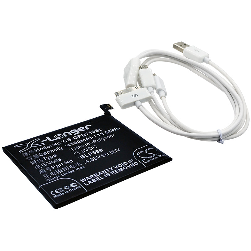 OPPO R7 Plus Cosmetic Mirror Replacement, BLP599 Battery Compatible, 100V Input - Perfect Fit!
