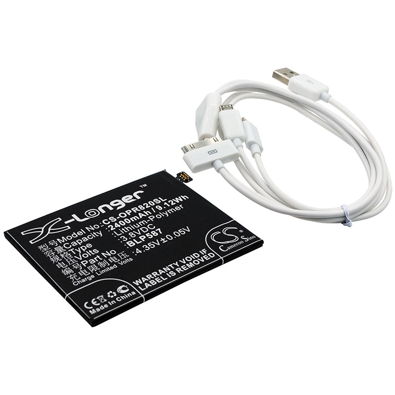 OPPO R8200 R8205 R8207 R1 Battery Replacement (BLP587) - Internal Smartphone Battery - 100V - Mobile Phone Repair Part

