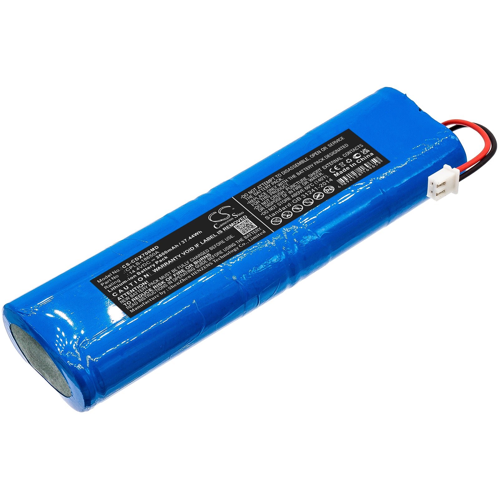 14.4V 2600mAh Li-ion Medical Grade Replacement Battery for Creative DELUXE-70/100 & NeuVision 500 - High Performance
