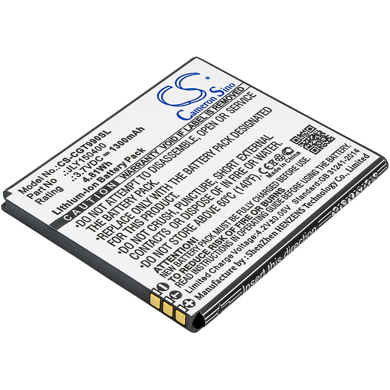 Cubot GT99 & P5 Smartphone Battery - 1300mAh, 3.7V Li-ion Replacement, 59.25x51x4.26mm Dimensions
