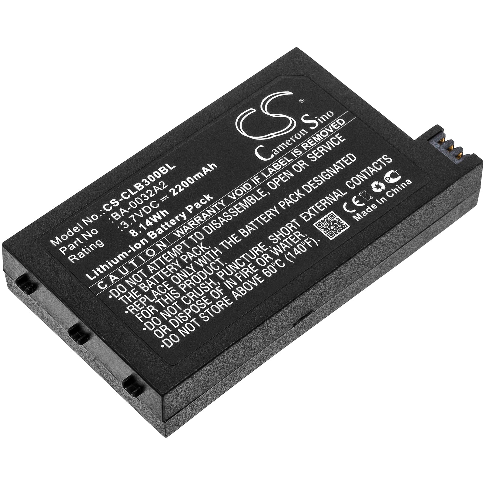 2200mAh Replacement Battery for CipherLAB CP30 & 9200 Barcode Scanners, 3.7V Li-ion, BA-0032A2 - Extended Life Power
