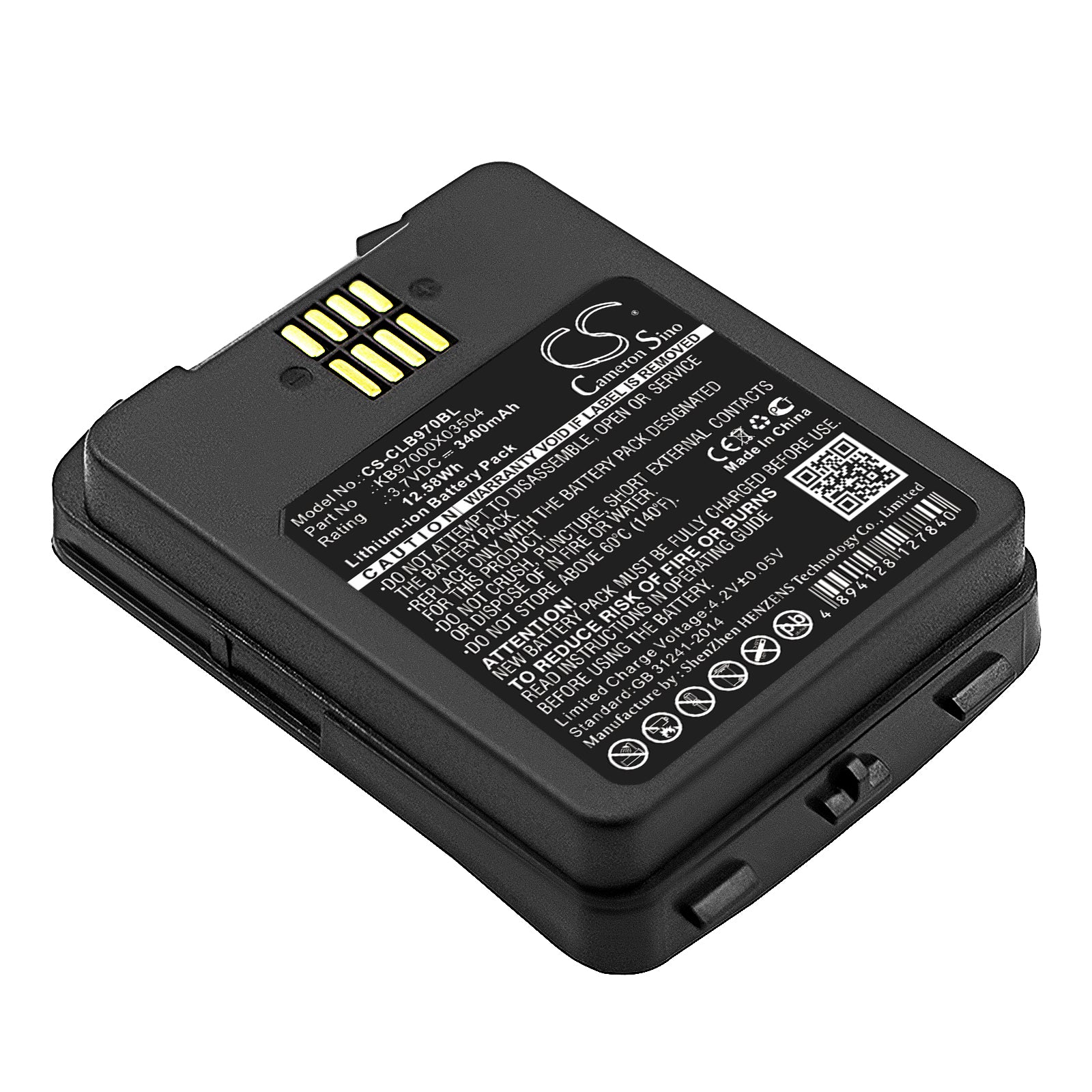 CipherLAB 9700 Barcode Scanner Battery - 3400mAh Extended Life, 3.7V Li-ion Replacement - BA-0083A6, BA-0085A4
