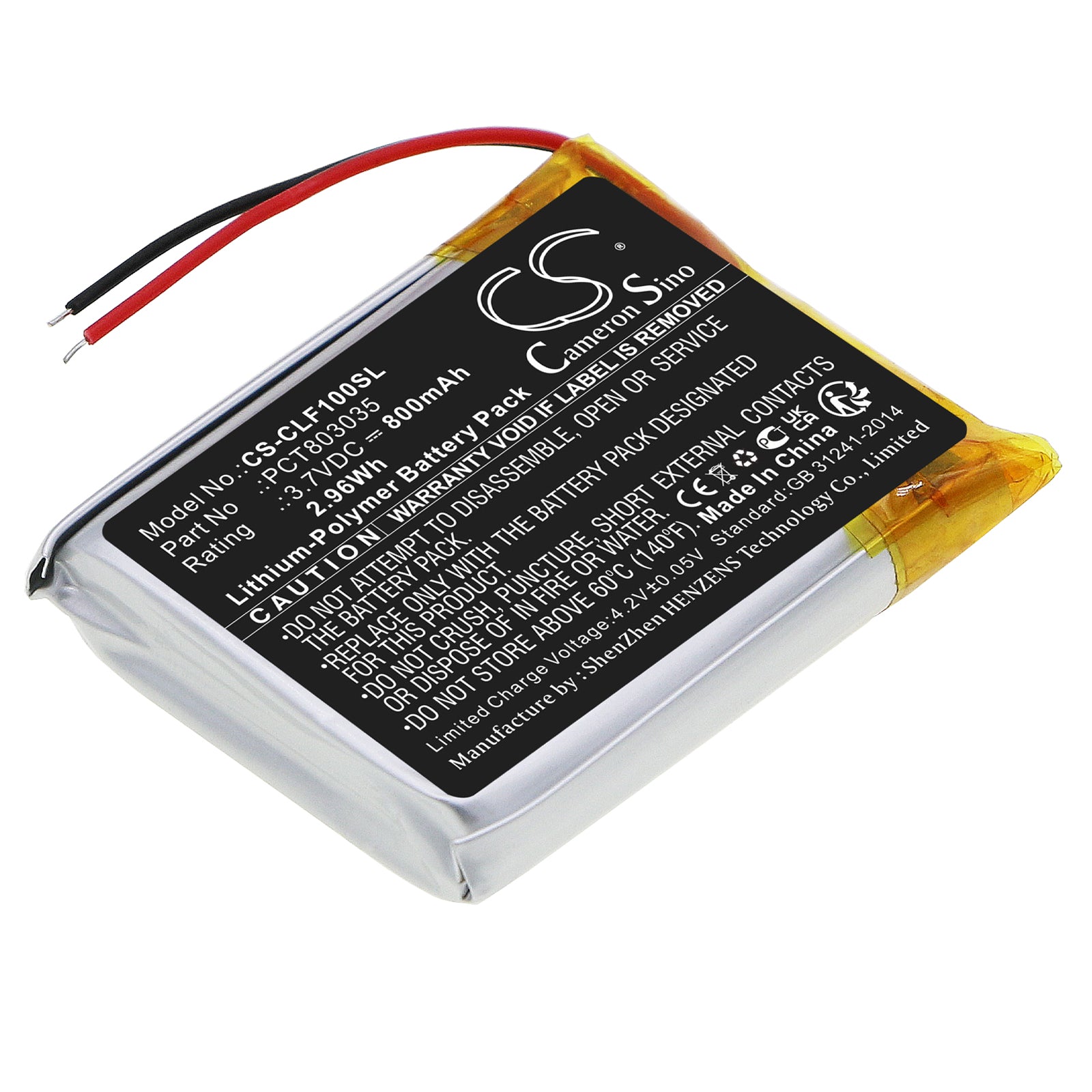 800mAh Replacement Battery for Cleer Flow & Enduro ANC Headphones - 3.7V Li-Polymer
