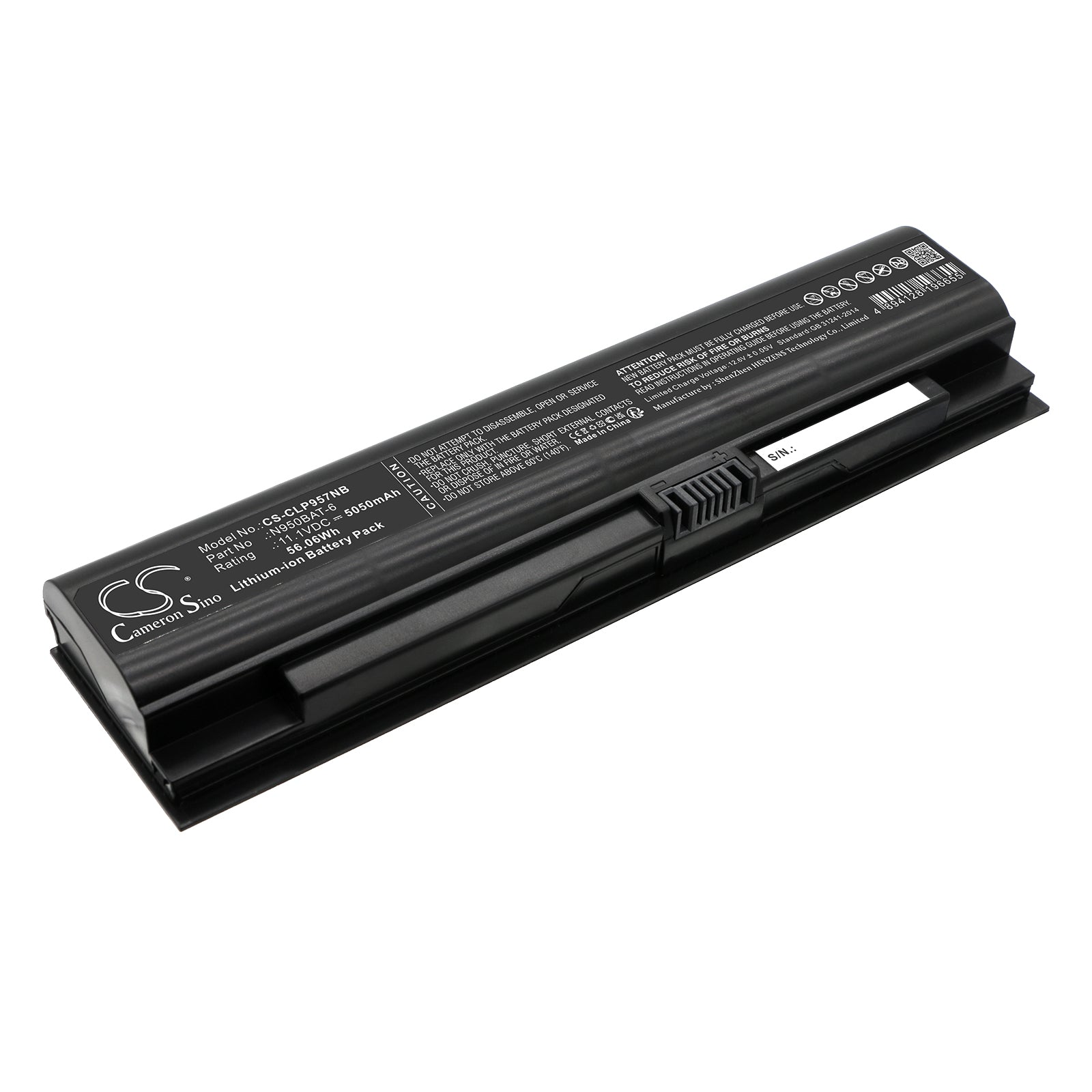 5050mAh Laptop Battery for Cjscope, Hasee, Clevo - 11.1V 56.06Wh - SX-750 GX, ZX7 TX7 TX8 TX9, N950 Series
