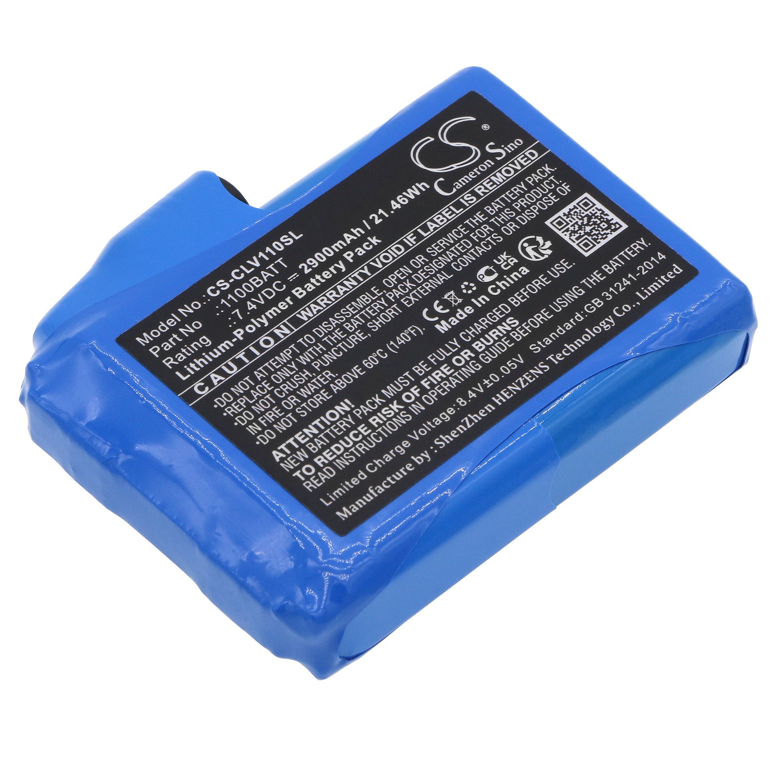 Clover Heated Glove Battery: 2900mAh 7.4V Li-Polymer Replacement - Clover 1100BATT & Heated Clothing
