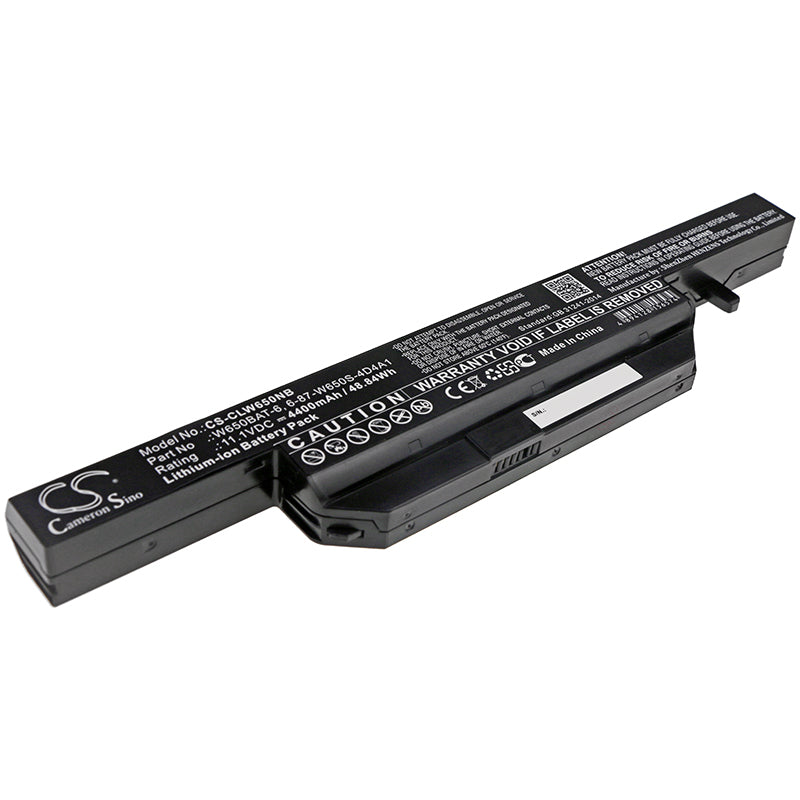 4400mAh Laptop Battery for Clevo W655SF W670SZQ1, Sager NP6659 - 11.1V 48.84Wh Replacement, High-Performance Li-ion Power

